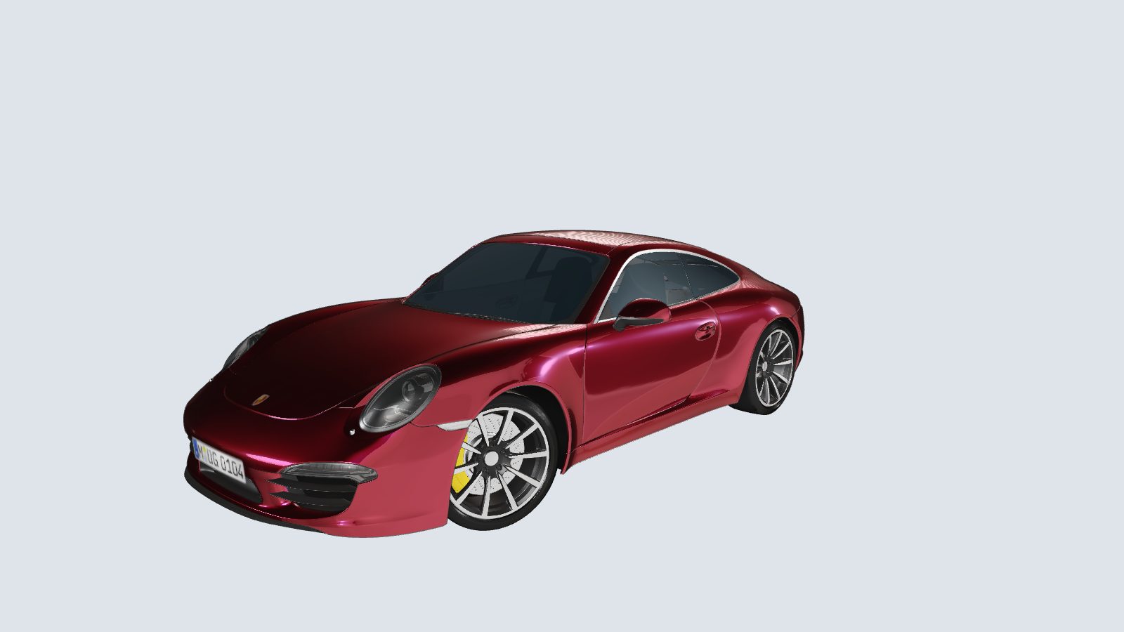 キャンディレッドに塗り替えられたPorsche